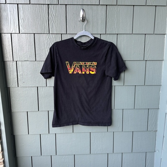 Vans Other - Kids Vans T Shirt Black Flame Logo Short Sleeve Tee Youth